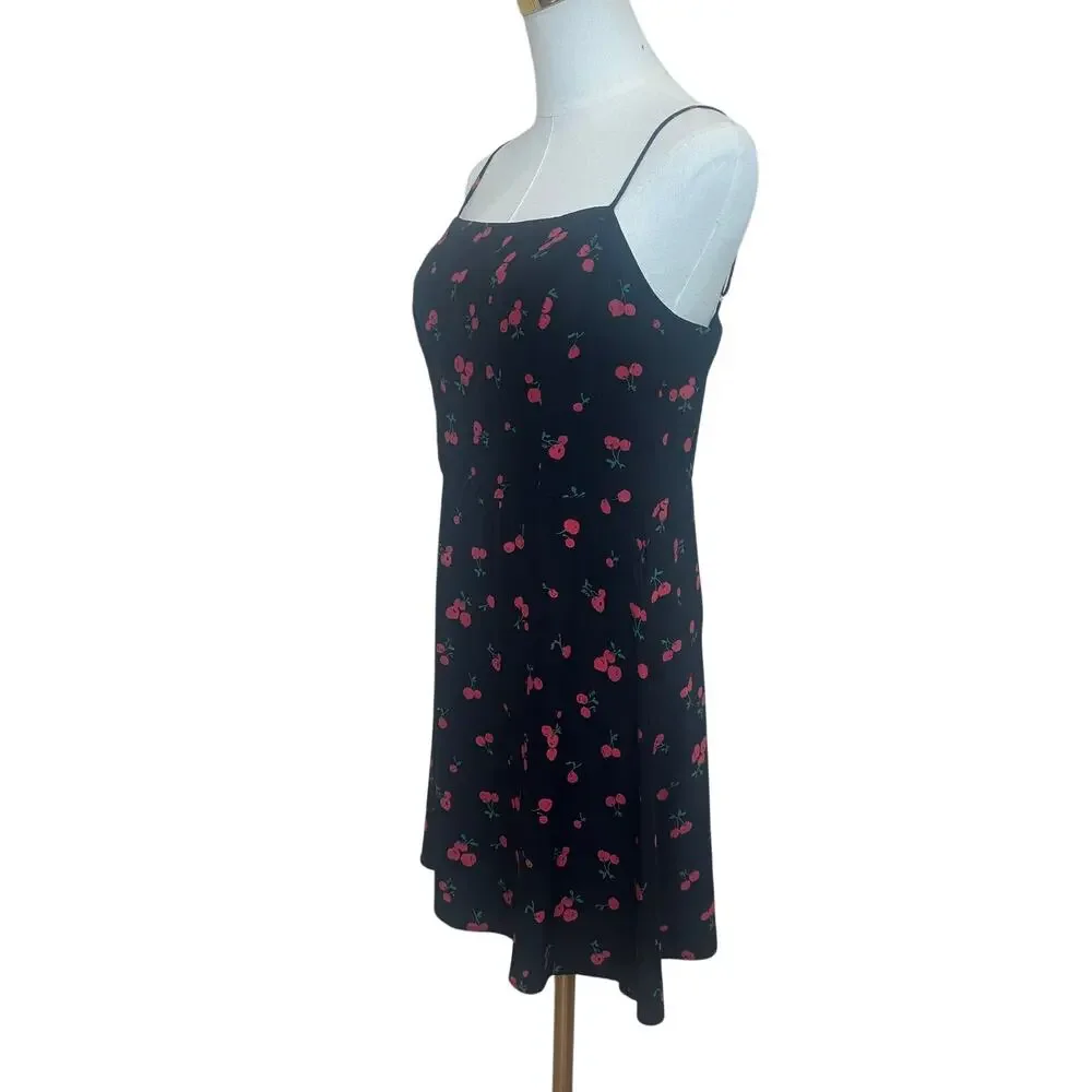 HVN Black Cherry Silk Mini Slip Dress SIZE 12 Grunge Rockabilly Designer $400 - Picture 10 of 12